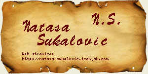 Nataša Šukalović vizit kartica